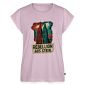 Domstadtrebell - Rebellion aus Stein - Frauen T-Shirt mit gerollten Ärmeln - Altrosa