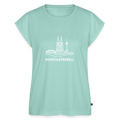 Frauen T-Shirt mit gerollten Ärmeln - Mint 