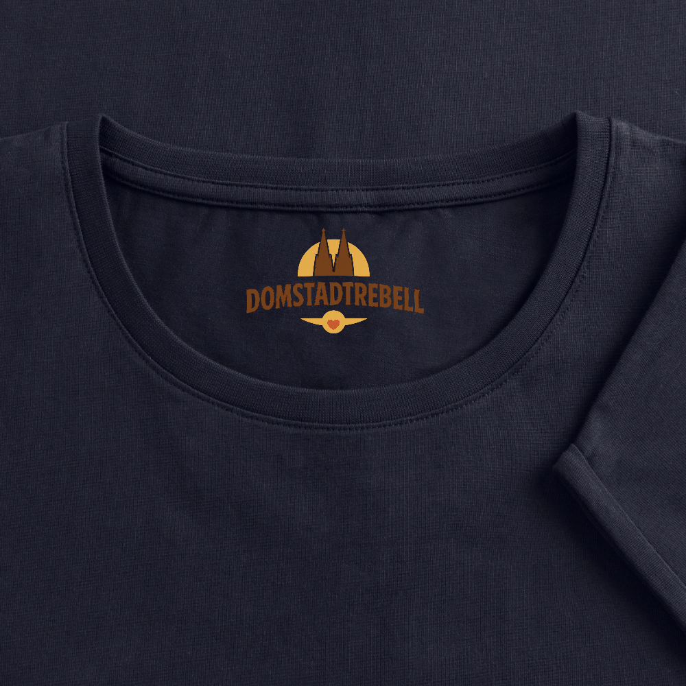 Domstadtrebell - Frauen T-Shirt mit gerollten Ärmeln - Navy