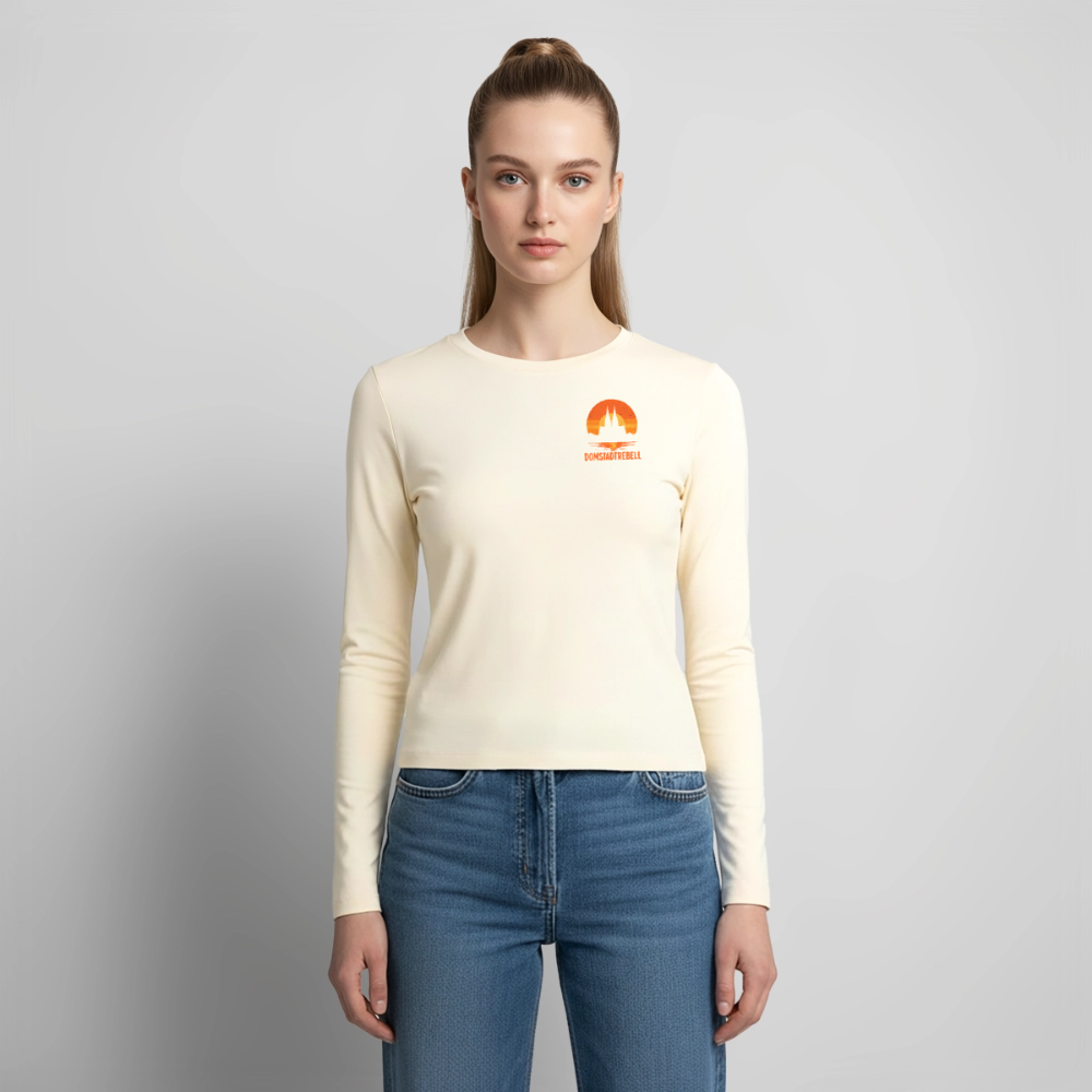 Domstadtrebell - Frauen Slim Fit Langarmshirt - Creme