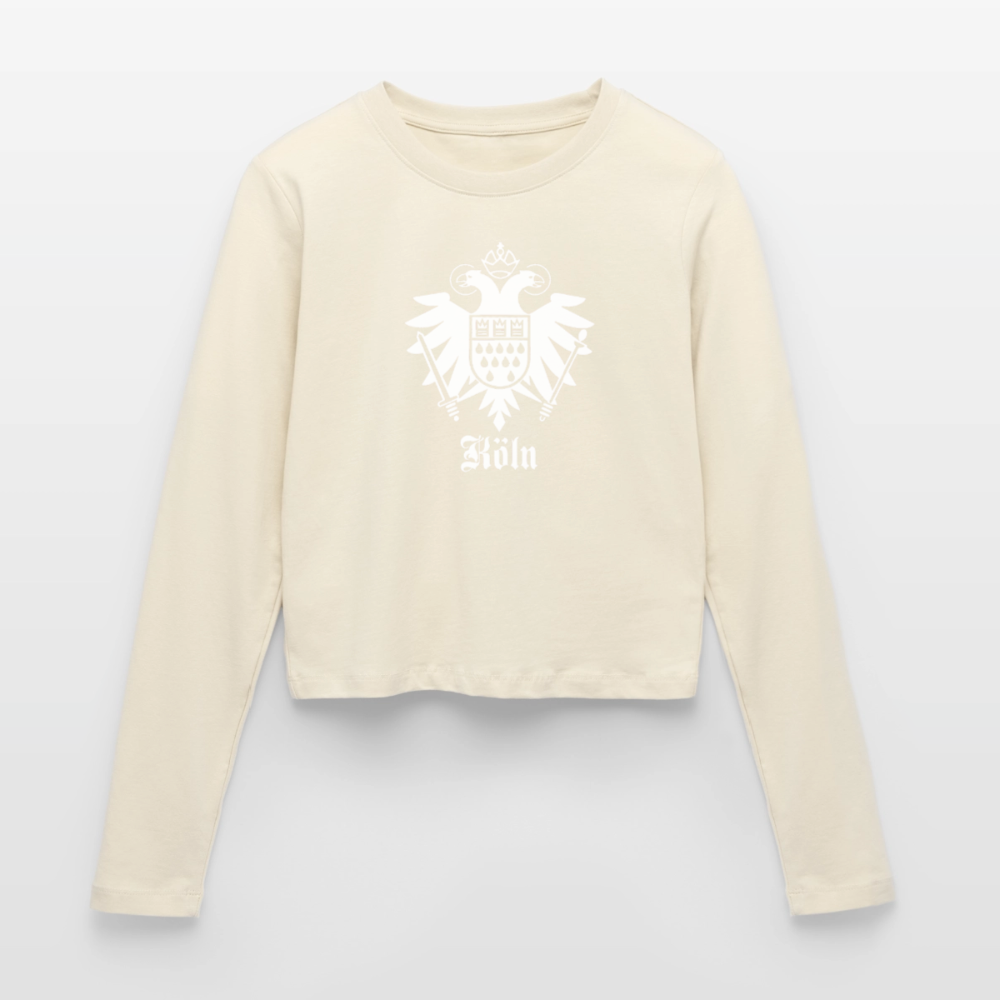Domstadtrebell Köln - Frauen Slim Fit Langarmshirt - Creme