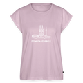 Frauen T-Shirt mit gerollten Ärmeln - Altrosa