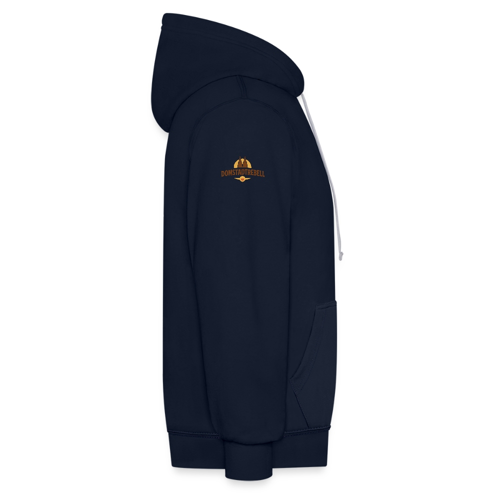 Kontrast-Hoodie Domstadtrebell "Für die Ewigkeit - Navy/Grau meliert
