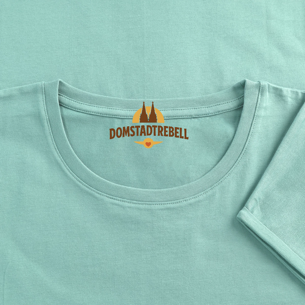 Domstadtrebell - Frauen T-Shirt mit gerollten Ärmeln - Mint 