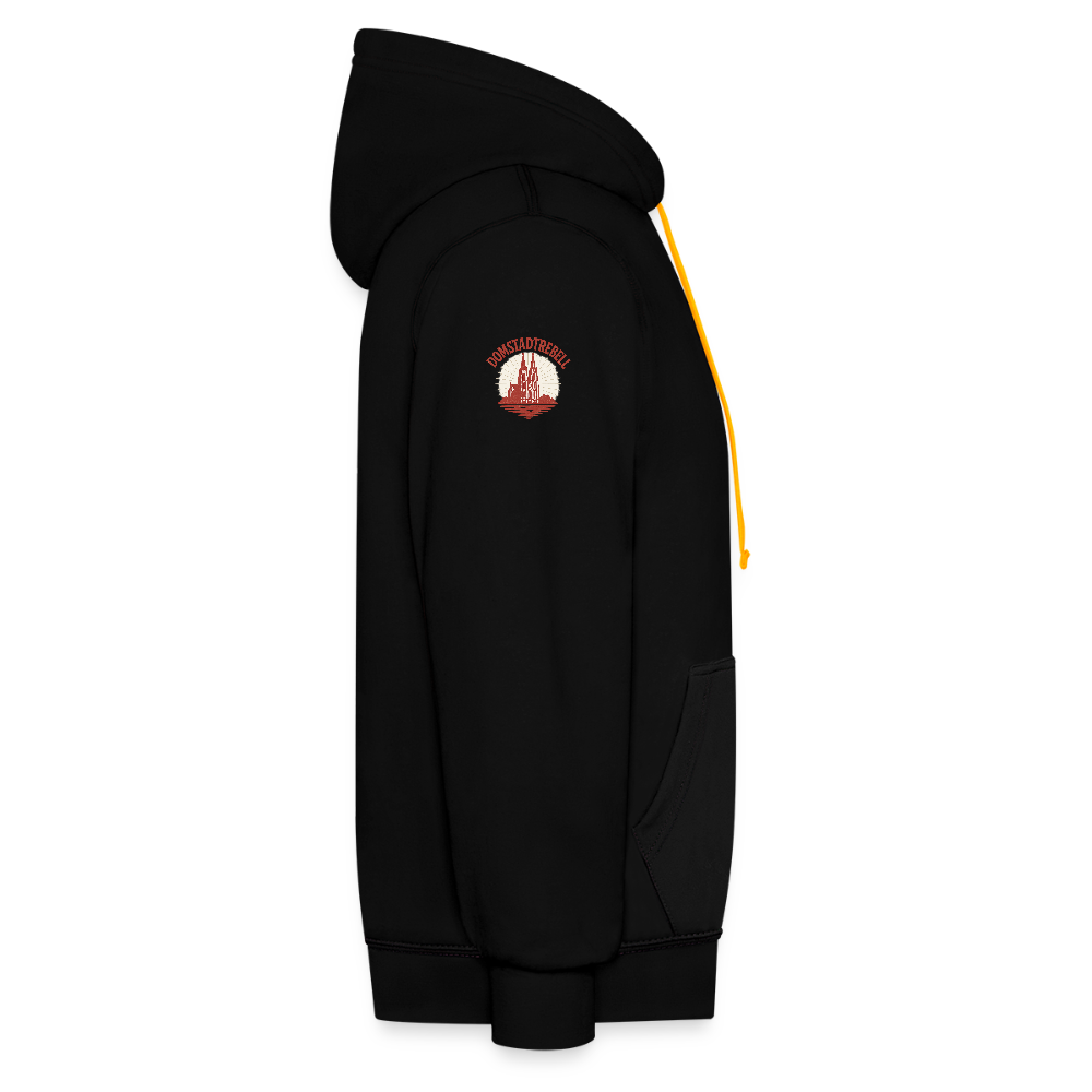 Domstadtrebell Kontrast-Hoodie "Dom 1248" - Schwarz/Gold