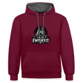 Kontrast-Hoodie Domstadtrebell "Für die Ewigkeit - Weinrot/Anthrazit