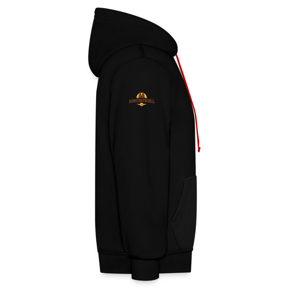 Kontrast-Hoodie Domstadtrebell "Für die Ewigkeit - Schwarz/Rot