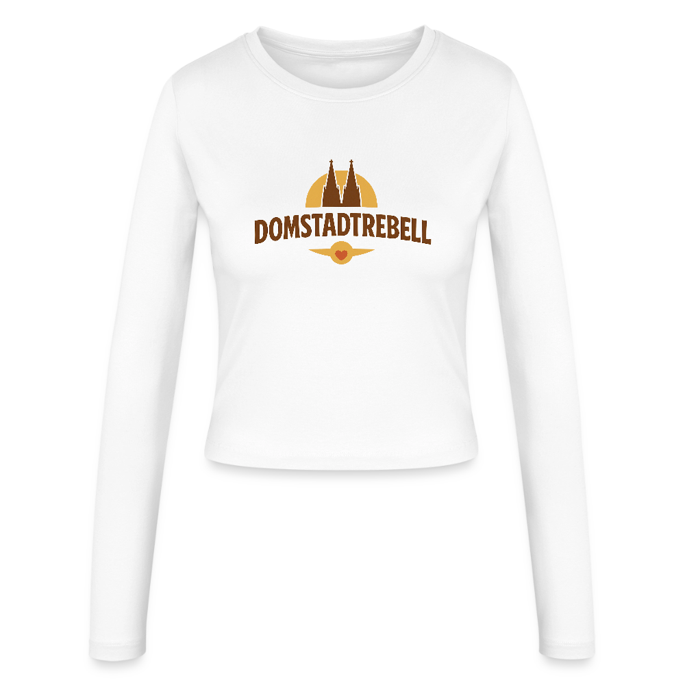 Domstadtrebell - Frauen Slim Fit Langarmshirt - Weiß