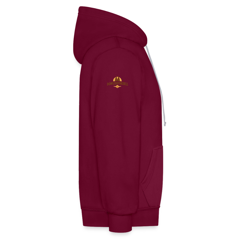 Kontrast-Hoodie Domstadtrebell "Für die Ewigkeit - Weinrot/Anthrazit