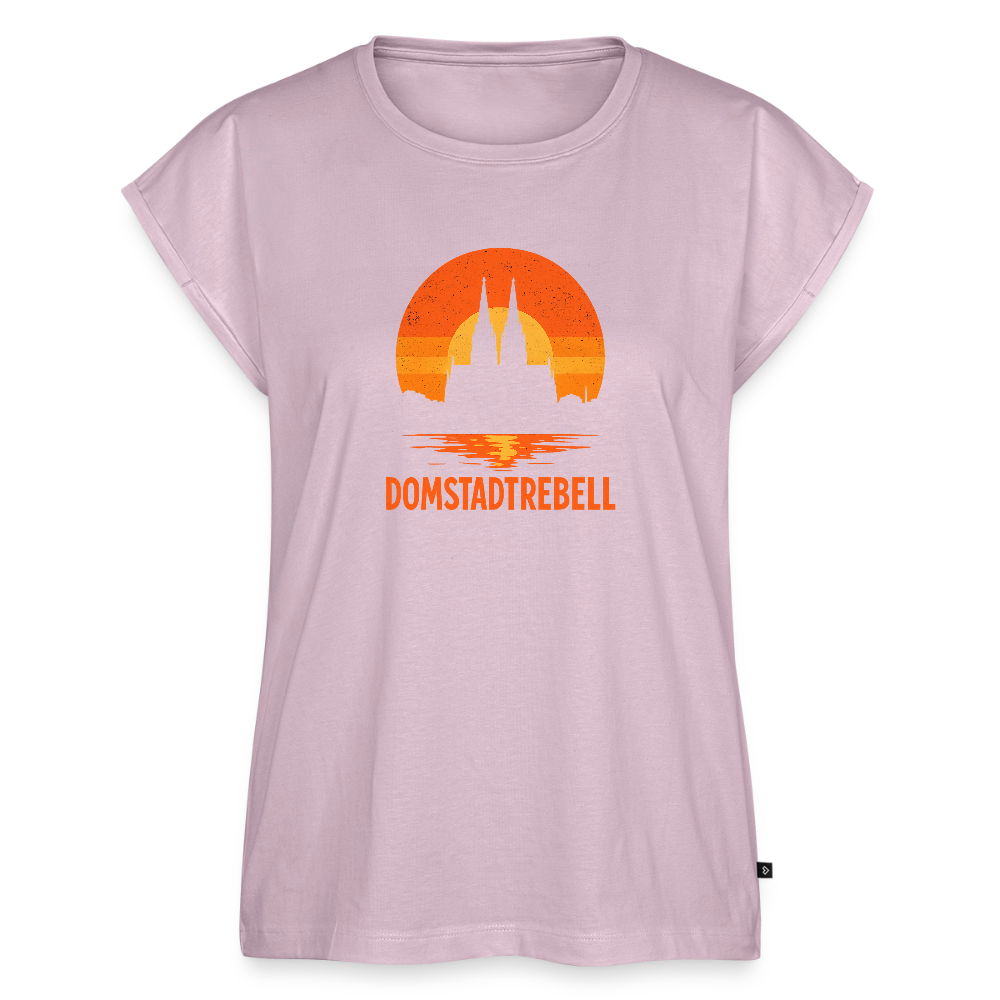 Domstadtrebell Sunset - Frauen T-Shirt mit gerollten Ärmeln - Altrosa