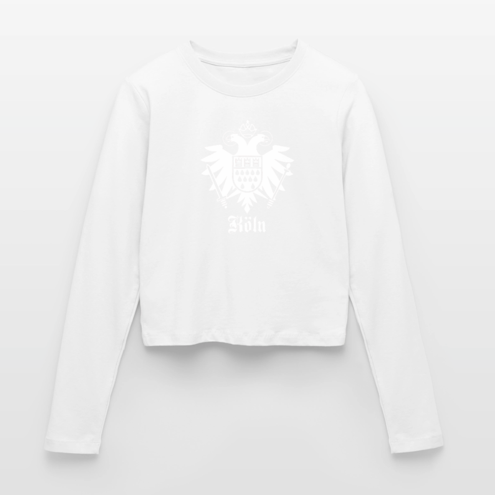 Domstadtrebell Köln - Frauen Slim Fit Langarmshirt - Weiß