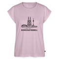 Domstadtrebell - Frauen T-Shirt mit gerollten Ärmeln - Altrosa