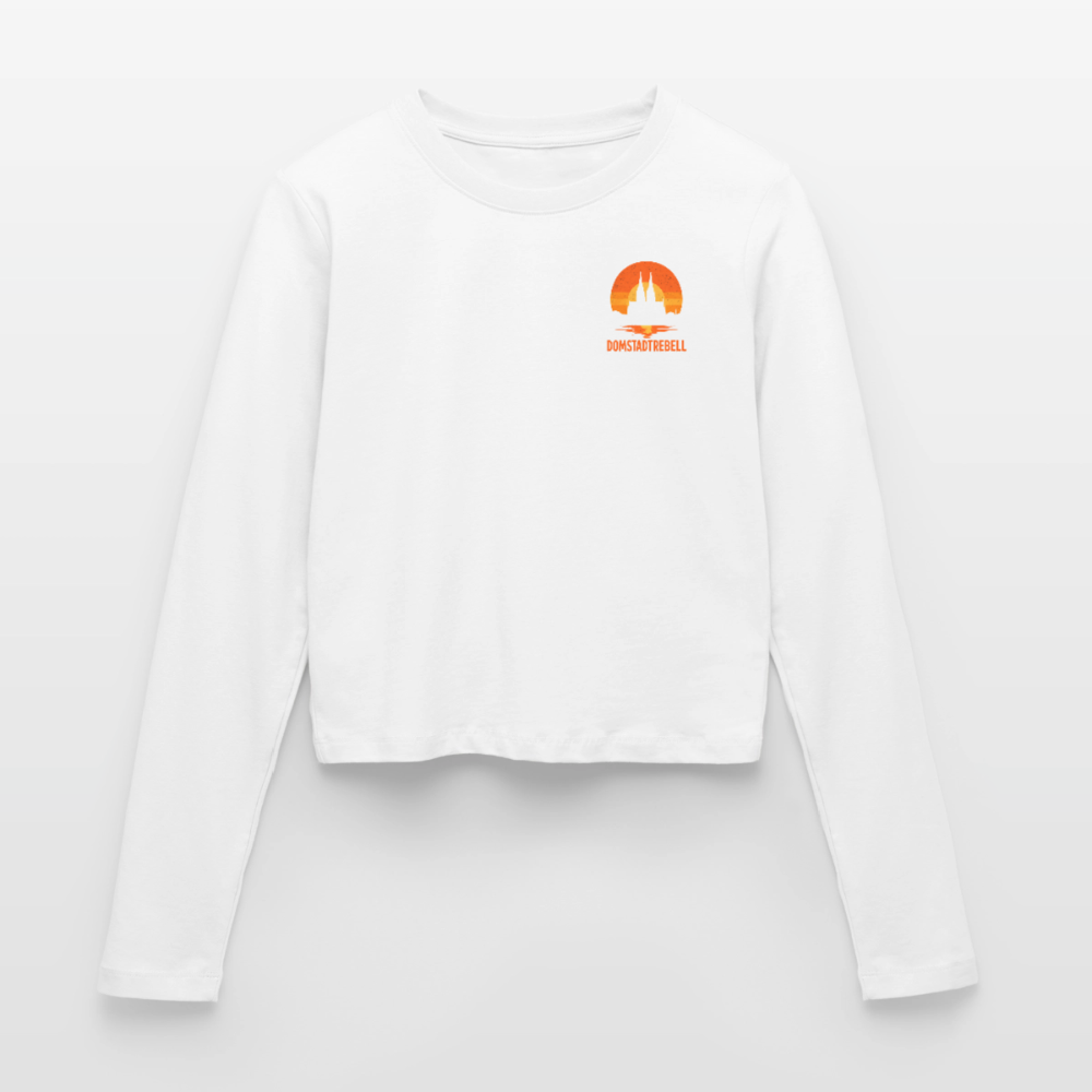 Domstadtrebell - Frauen Slim Fit Langarmshirt - Weiß
