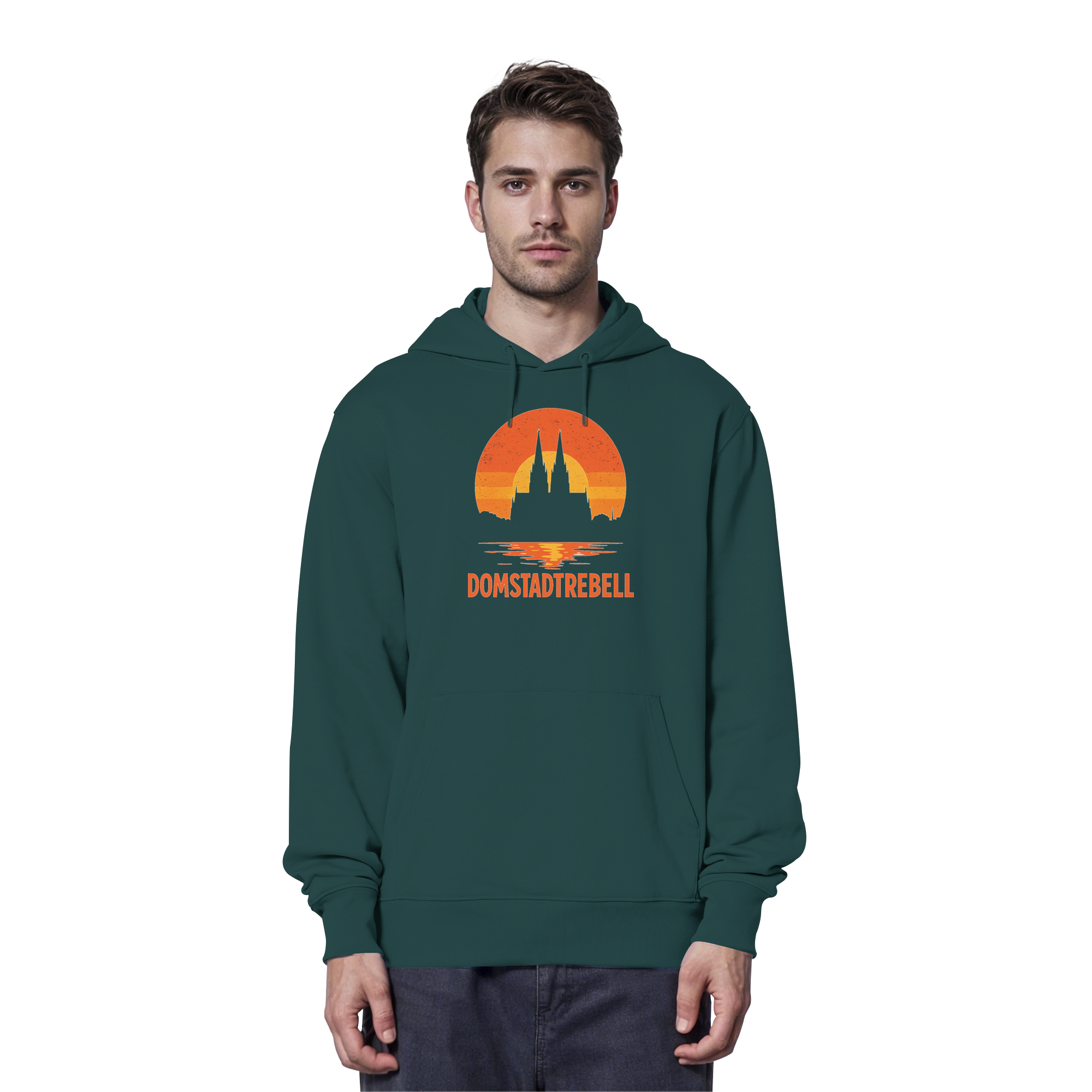 Domstadtrebell - Kölner Dom Sonnenuntergang - Organic Hoodie