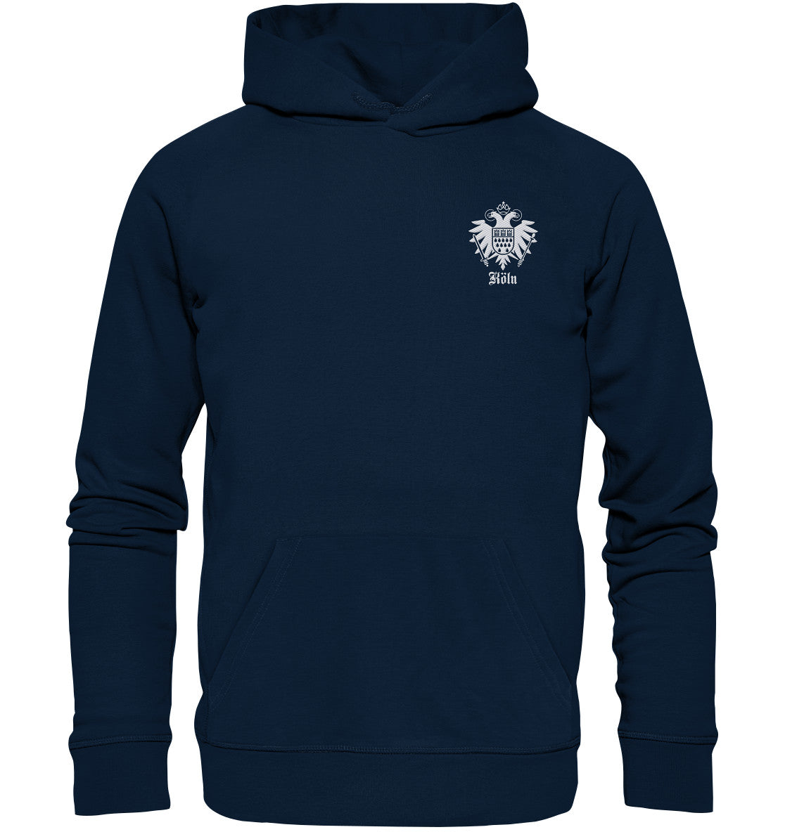 Köln Stadtwappen im Adler - Organic Hoodie (Stick)