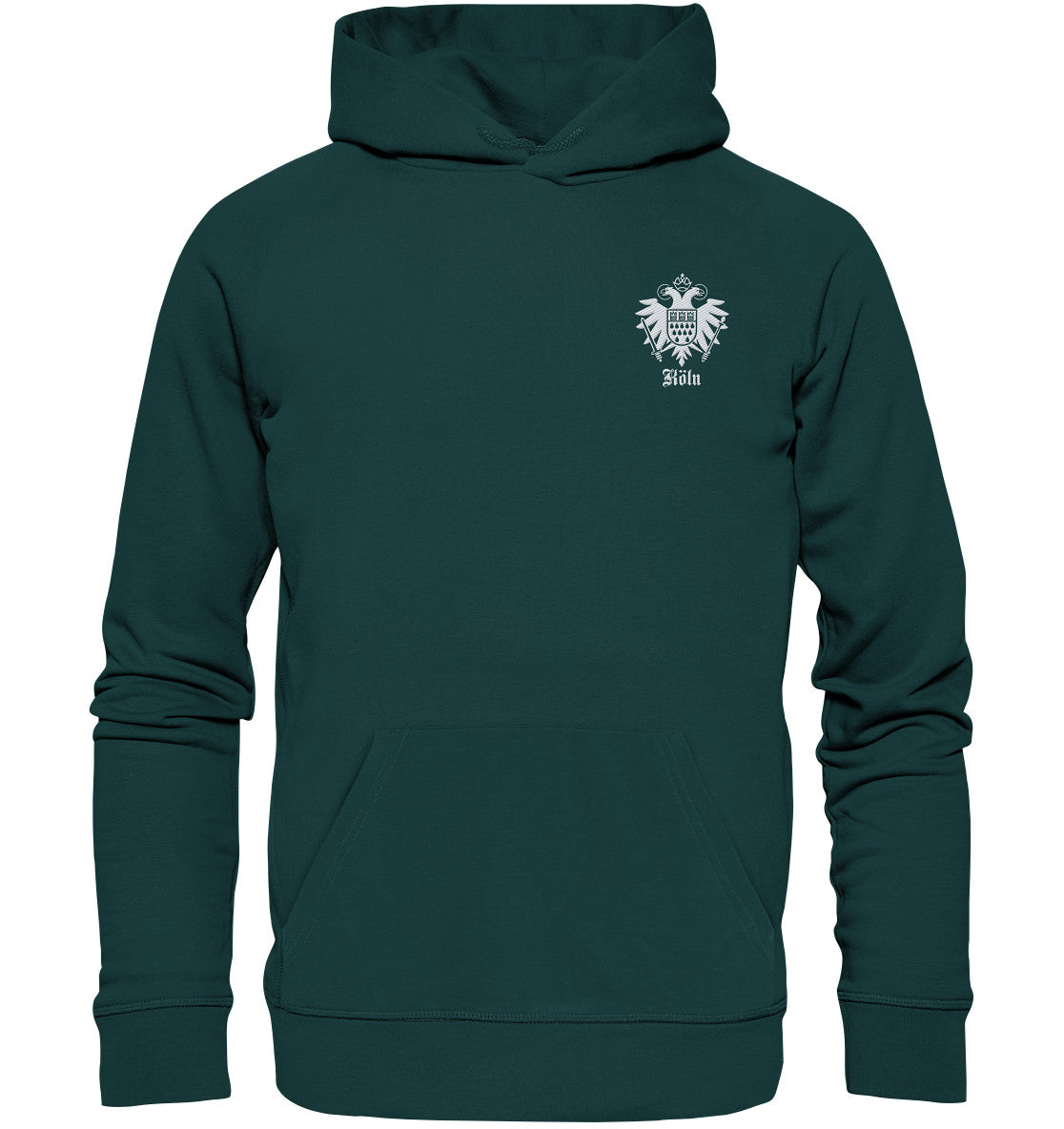 Köln Stadtwappen im Adler - Organic Hoodie (Stick)