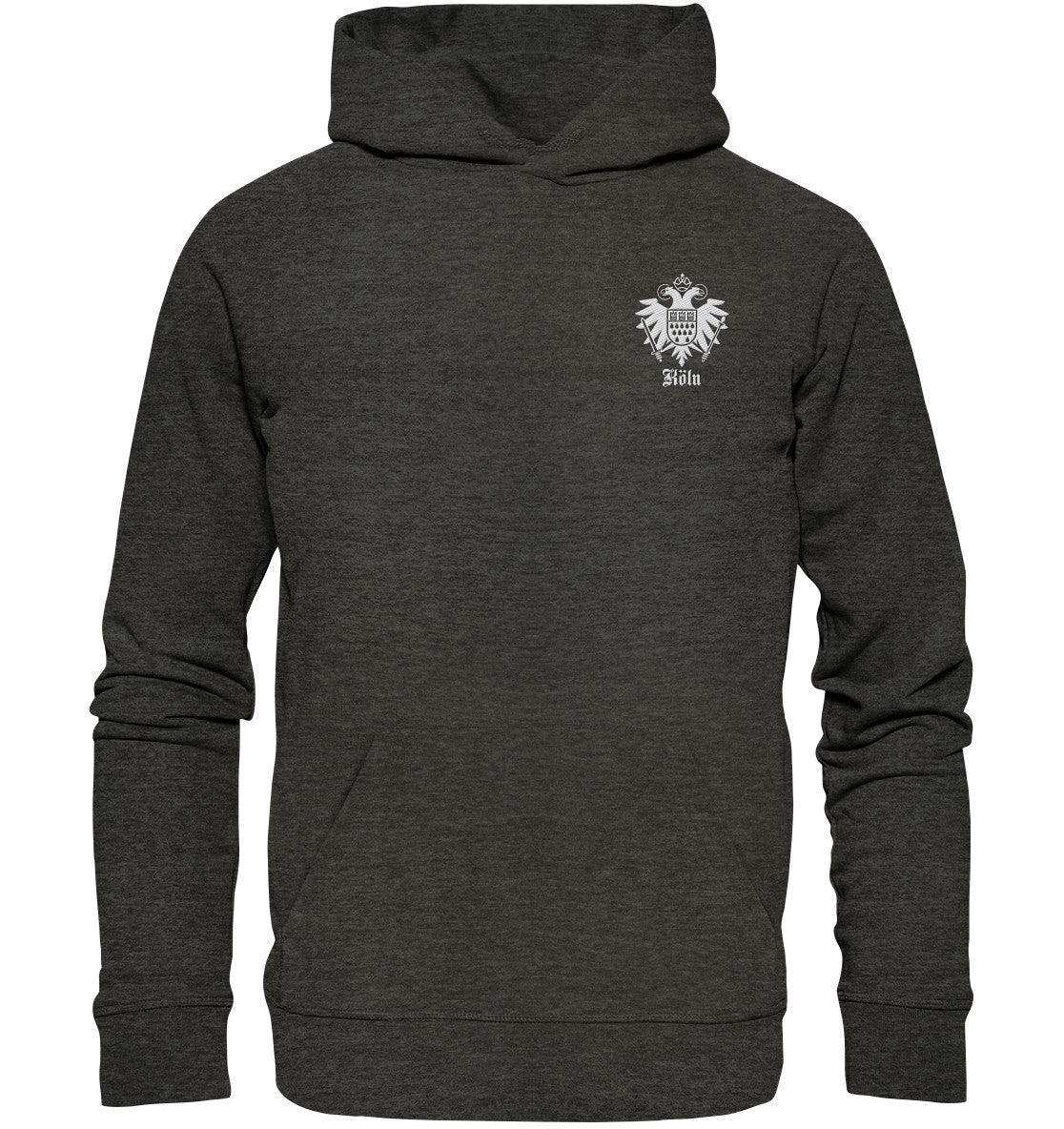 Köln Stadtwappen im Adler - Organic Hoodie (Stick)