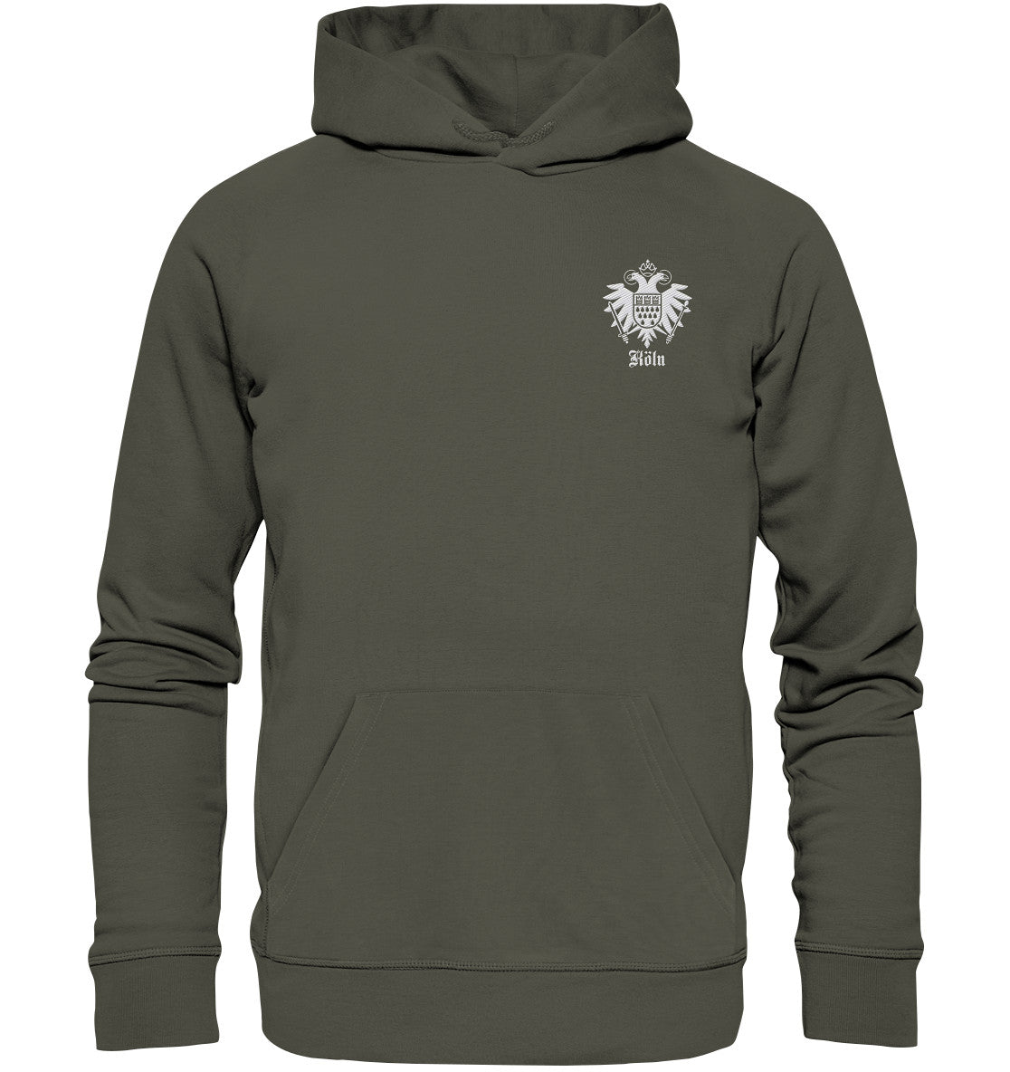Köln Stadtwappen im Adler - Organic Hoodie (Stick)