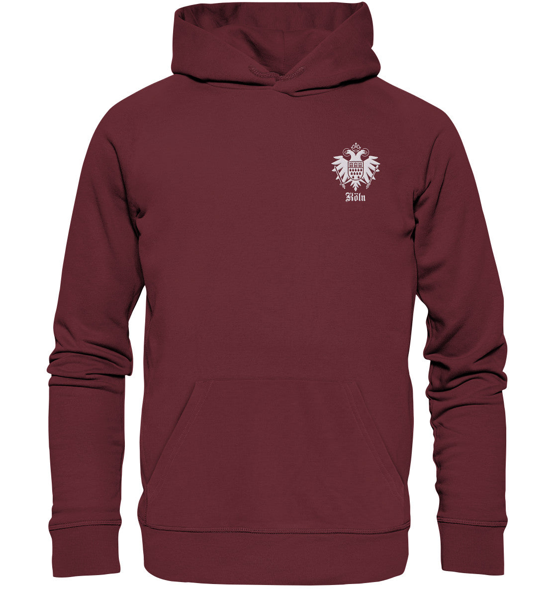 Köln Stadtwappen im Adler - Organic Hoodie (Stick)