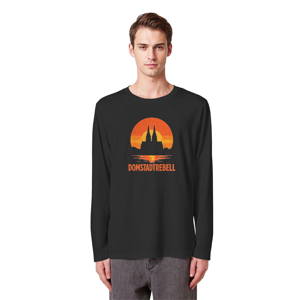 Domstadtrebell - Kölner Dom Sonnenuntergang - Organic Longsleeve T-Shirt