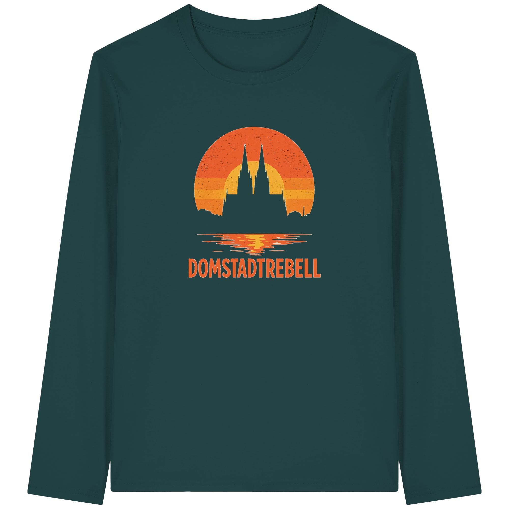 Domstadtrebell - Kölner Dom Sonnenuntergang - Organic Longsleeve T-Shirt