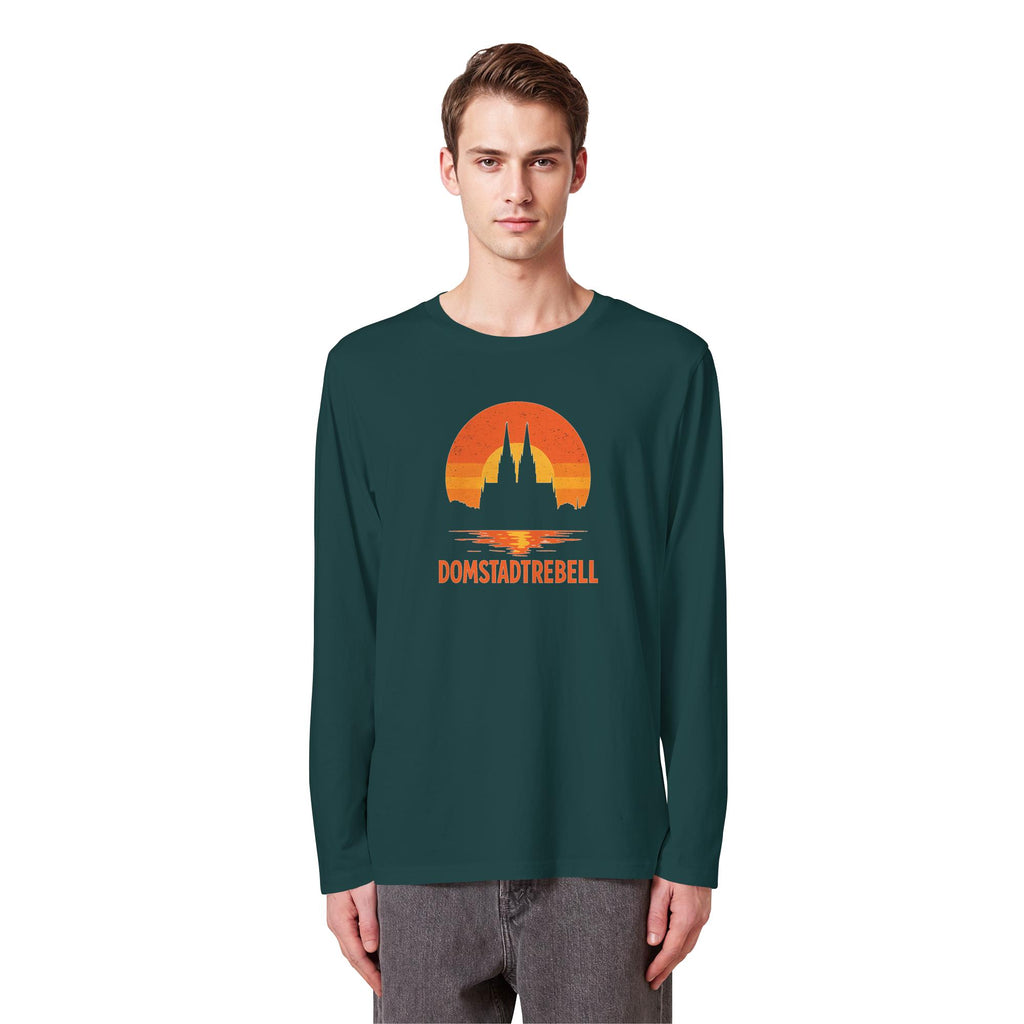 Domstadtrebell - Kölner Dom Sonnenuntergang - Organic Longsleeve T-Shirt