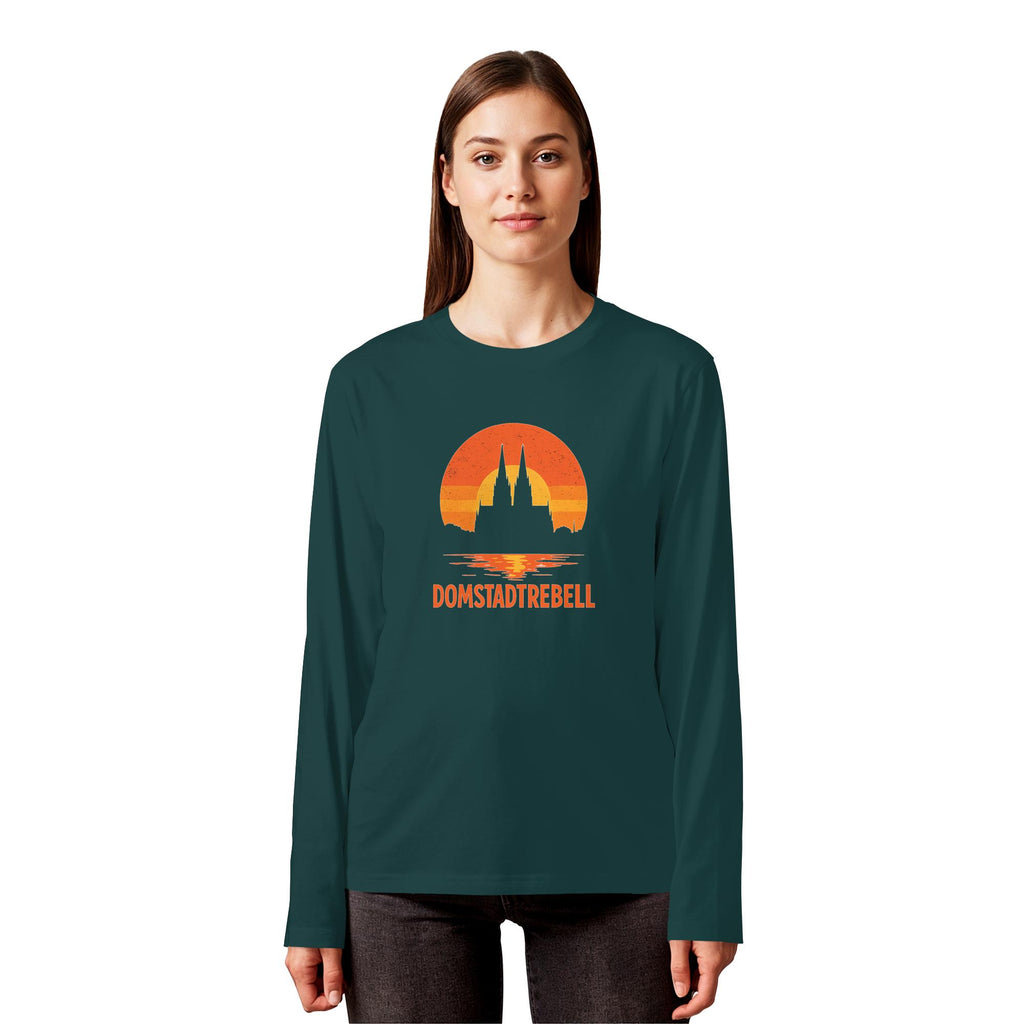 Domstadtrebell - Kölner Dom Sonnenuntergang - Organic Longsleeve T-Shirt
