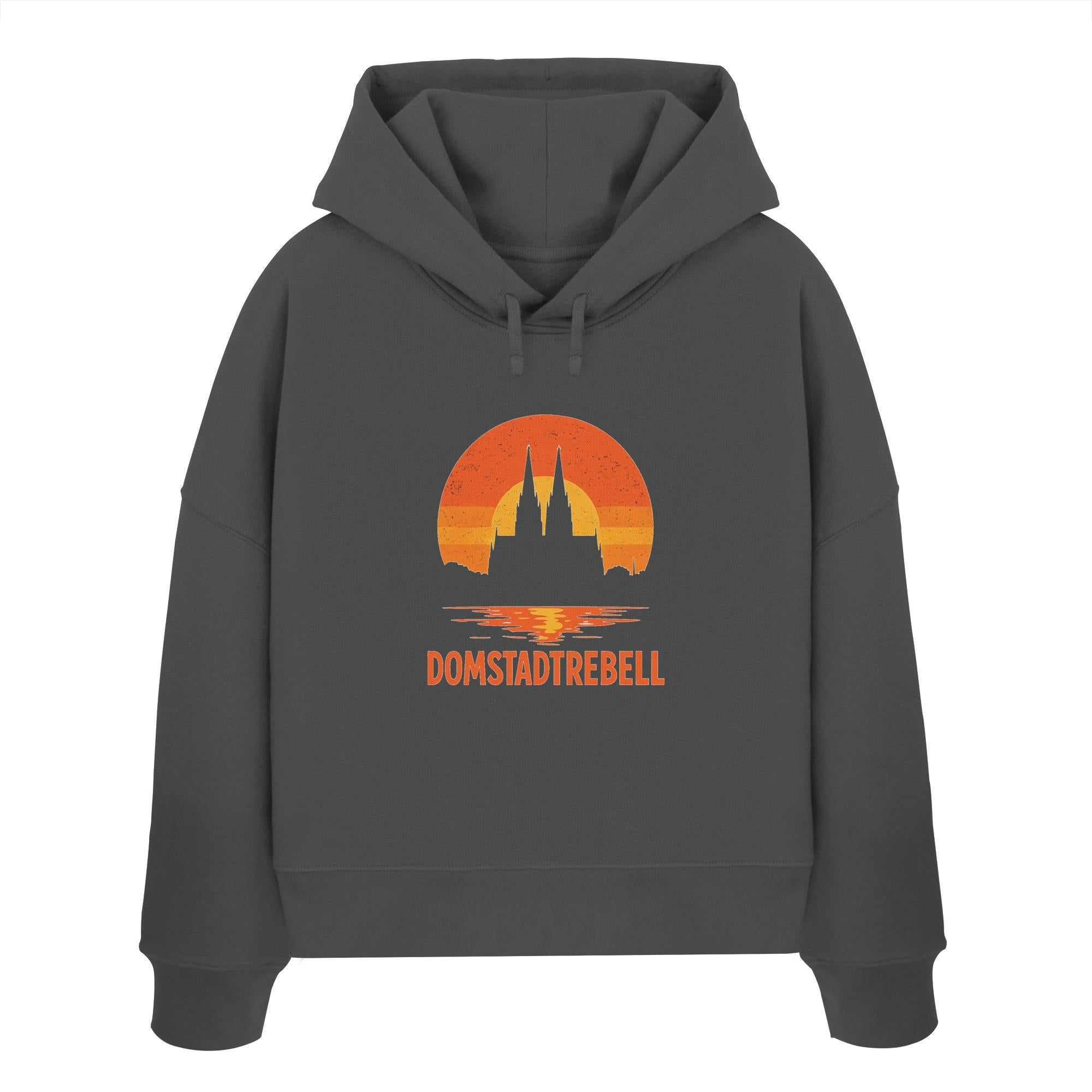 Domstadtrebell - Kölner Dom Sonnenuntergang - Womens Organic Boxcut Hoodie