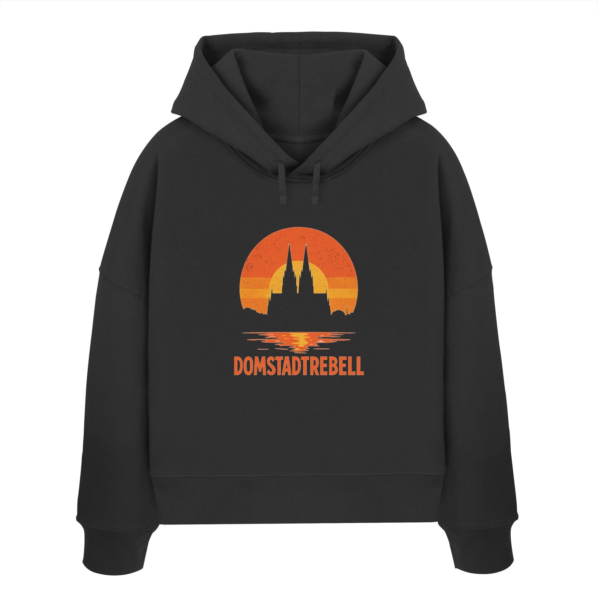 Domstadtrebell - Kölner Dom Sonnenuntergang - Womens Organic Boxcut Hoodie