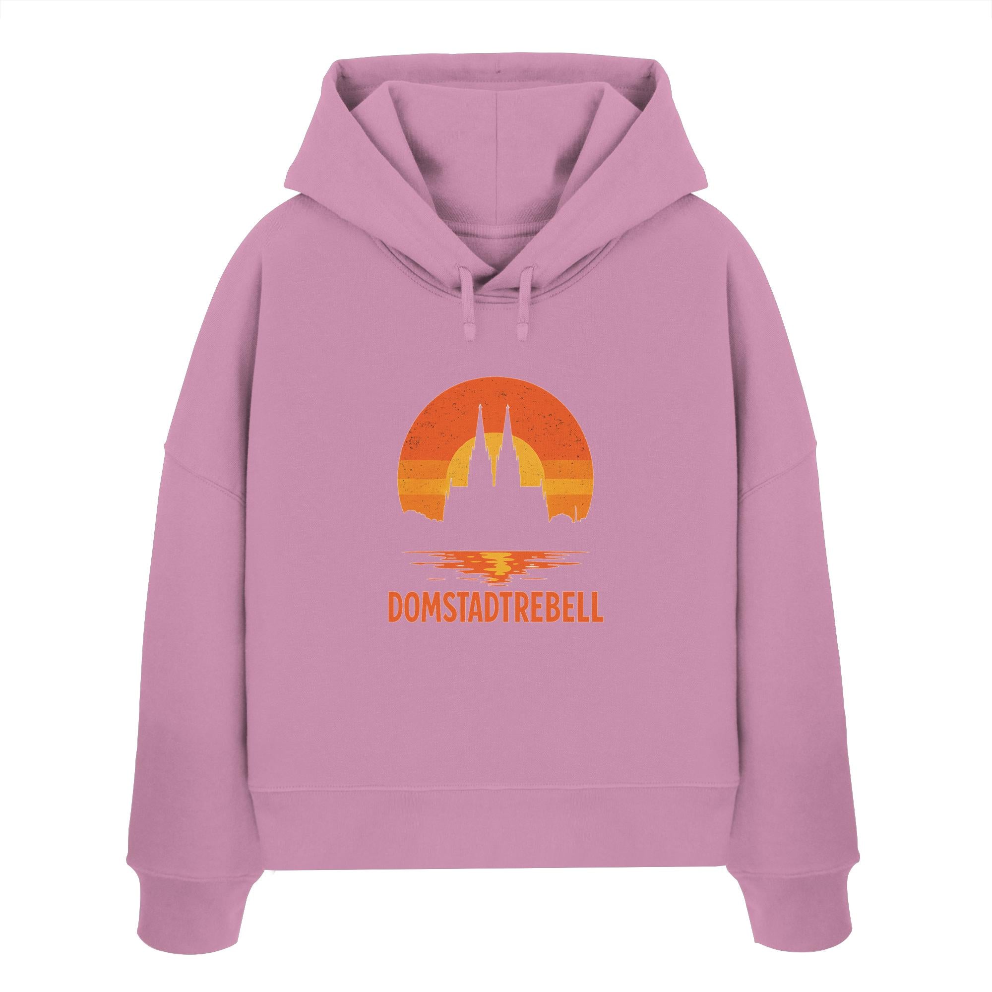 Domstadtrebell - Kölner Dom Sonnenuntergang - Womens Organic Boxcut Hoodie