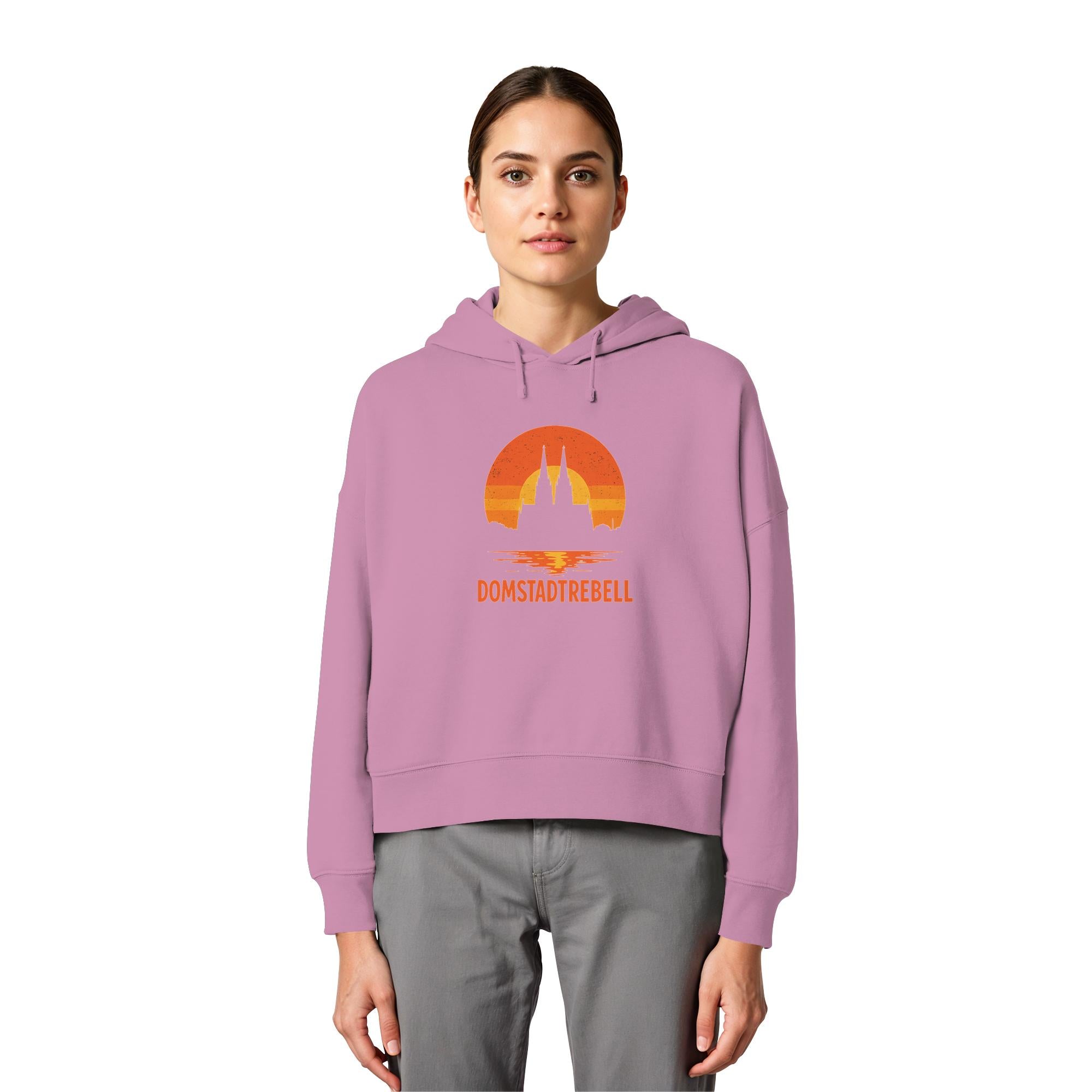 Domstadtrebell - Kölner Dom Sonnenuntergang - Womens Organic Boxcut Hoodie