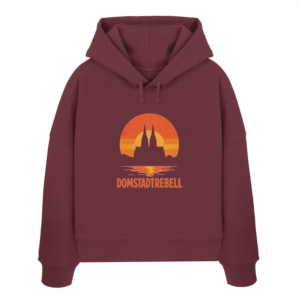 Domstadtrebell - Kölner Dom Sonnenuntergang - Womens Organic Boxcut Hoodie