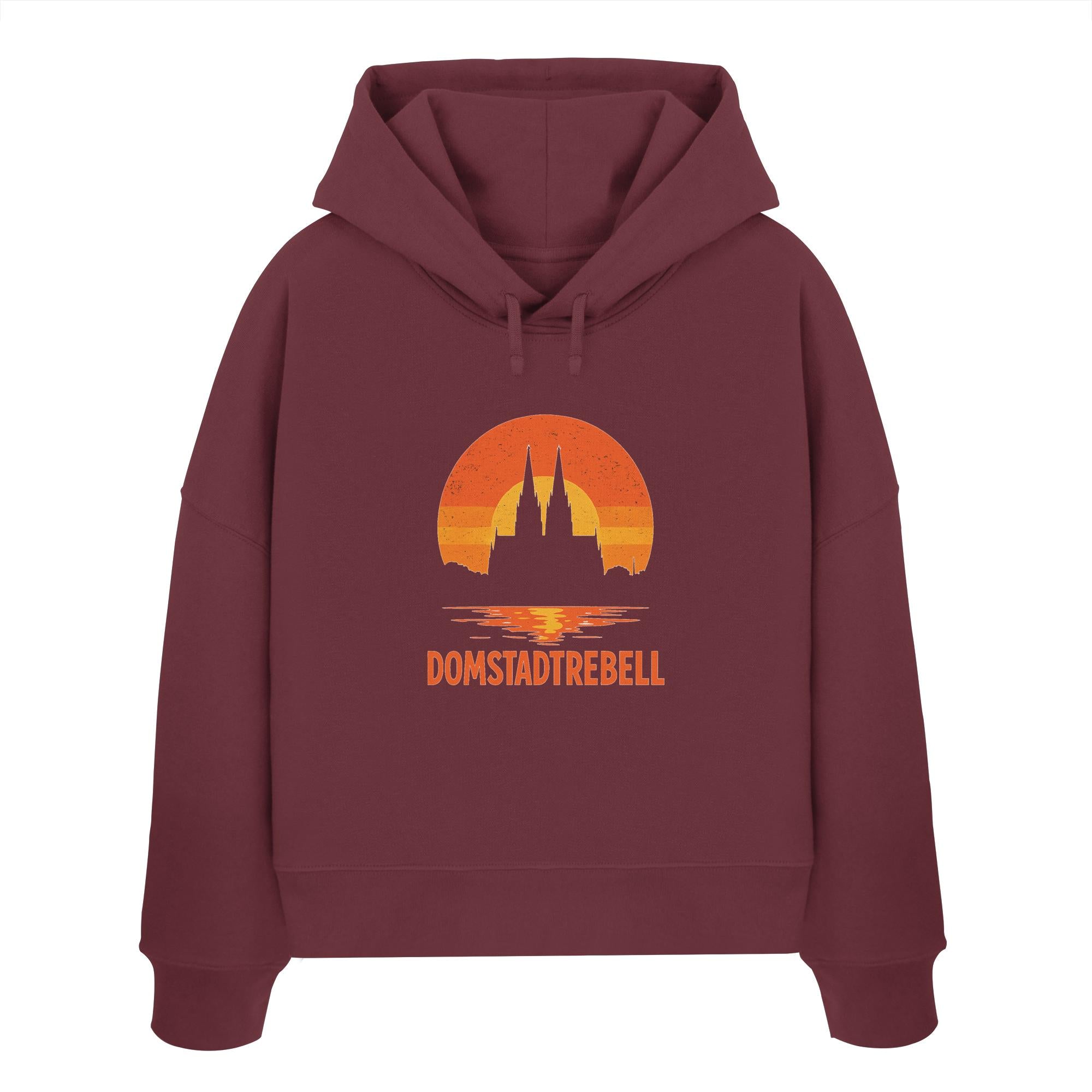 Domstadtrebell - Kölner Dom Sonnenuntergang - Womens Organic Boxcut Hoodie