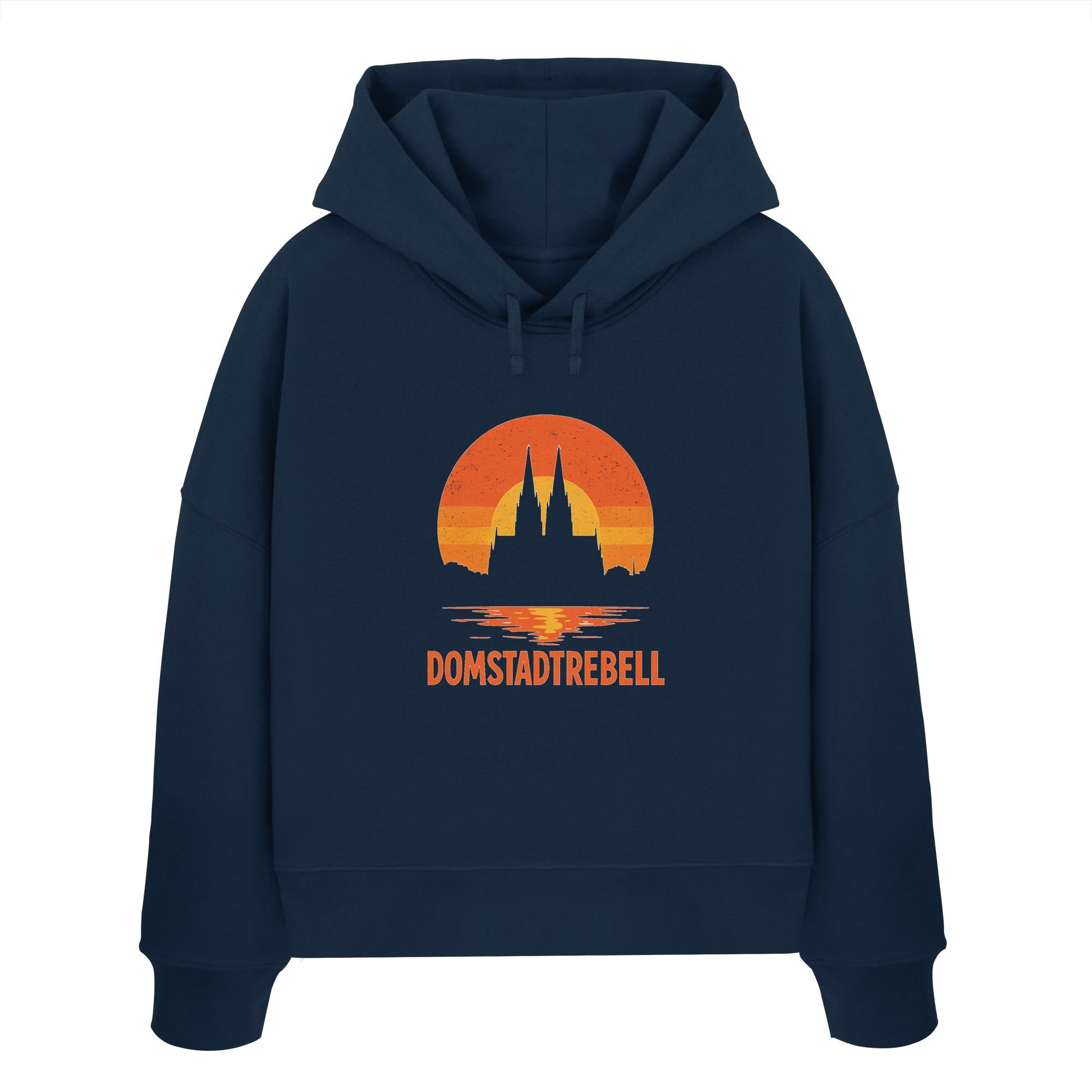 Domstadtrebell - Kölner Dom Sonnenuntergang - Womens Organic Boxcut Hoodie