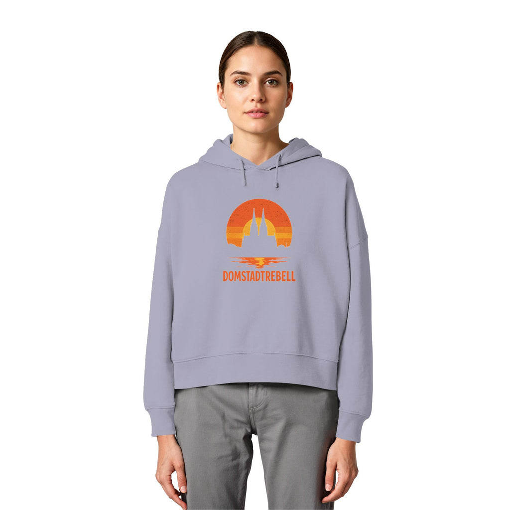 Domstadtrebell - Kölner Dom Sonnenuntergang - Womens Organic Boxcut Hoodie