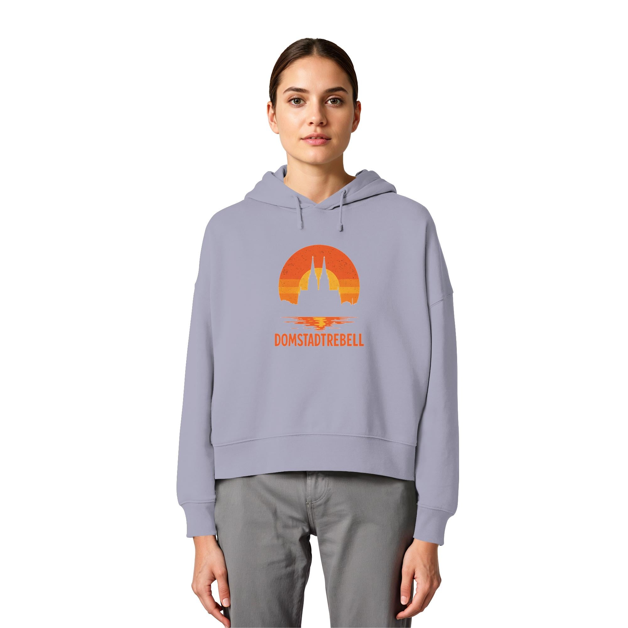 Domstadtrebell - Kölner Dom Sonnenuntergang - Womens Organic Boxcut Hoodie