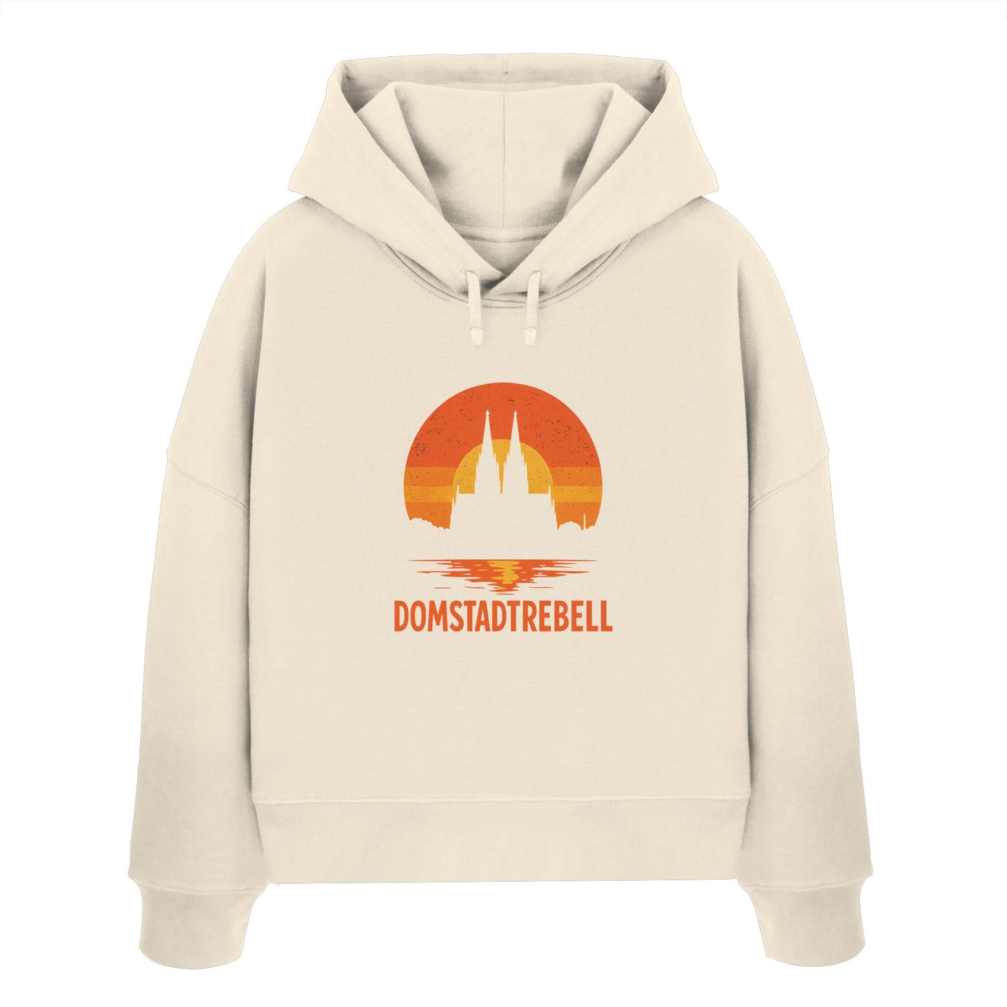 Domstadtrebell - Kölner Dom Sonnenuntergang - Womens Organic Boxcut Hoodie