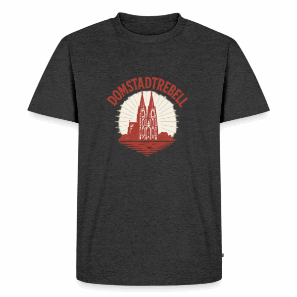 Domstadtrebell – Retro Edition | Vintage T-Shirt mit Kölner Dom & Retro-Design | Hochwertiges Premium-Shirt für Köln-Fans & Nostalgie-Liebhaber – Bild 2